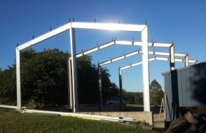 Portal frame shed design.             